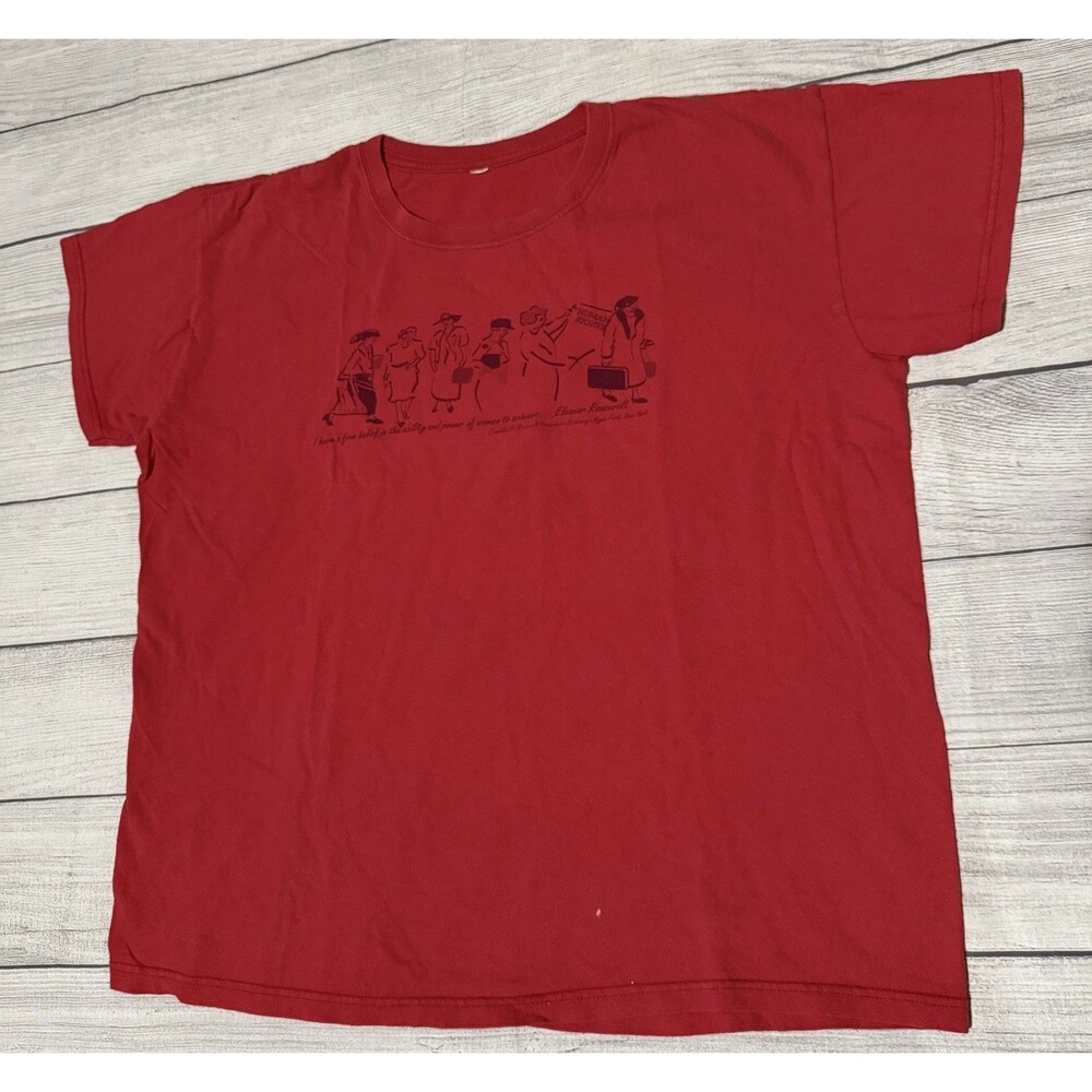 Vintage Franklin D Roosevelt Presidential Library T Shirt Eleanor Quote Large